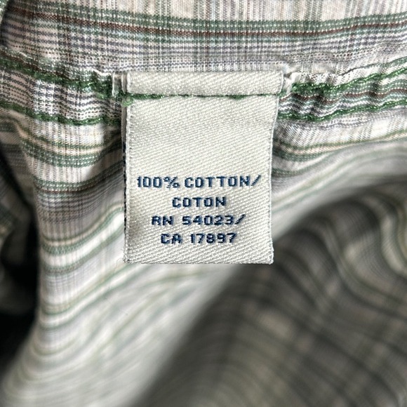 Old Navy Live Mens XXL Green Plaid Pearl Snap Western Shirt Long Sleeve Cotton - Picture 5 of 8